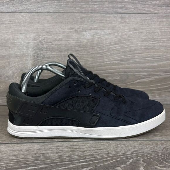 Nike SB Eric Koston Huarache Men\'s Sz 10 Navy Suede White Low Skateboard Sneaker
